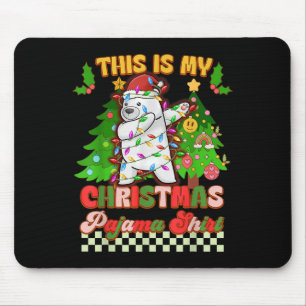 Alfombrilla De Ratón Este Es Mi Navidad Pajama Funny Lar Bear