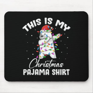 Alfombrilla De Ratón Este Es Mi Oso Polar De Pijama De Navidad Divertid