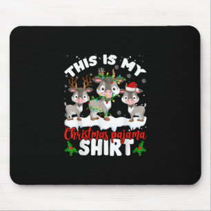 Alfombrilla De Ratón Este es mi regalo de Navidades Pajama Santa Goat L