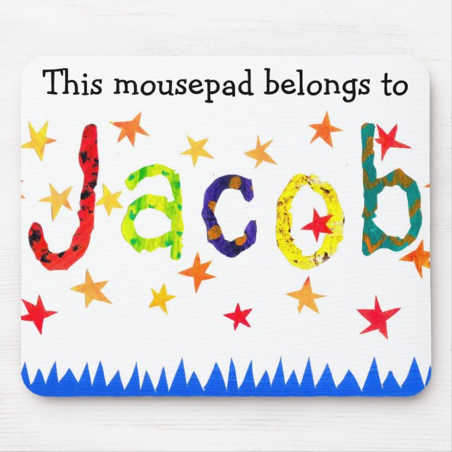 Alfombrilla De Ratón 'Este Mousepad pertenece a Jacob' (Frente)