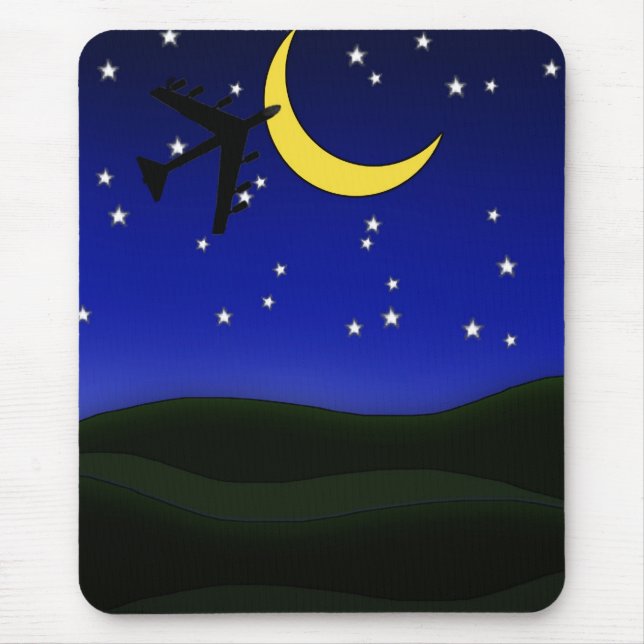 Alfombrilla De Ratón este vuelo esta noche mousepad (Frente)