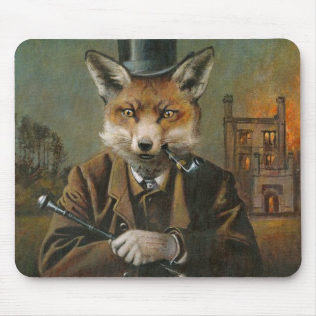 Alfombrilla De Ratón Estera apuesta del ratón del Fox del Victorian del (Frente)