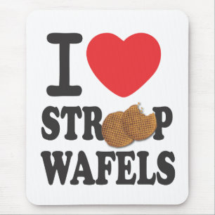 Alfombrilla De Ratón estera del ratón de iLoveStroopwafels.com