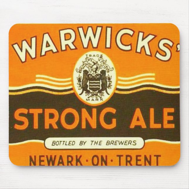Alfombrilla De Ratón Estera fuerte de la cerveza inglesa de Warwick (Frente)