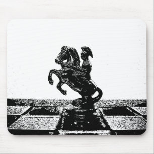 Alfombrilla De Ratón Estera romana del ajedrez del caballero