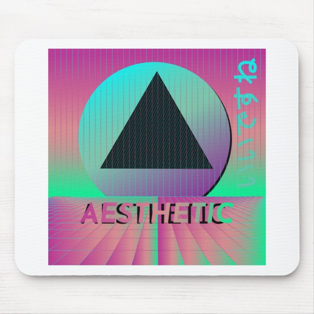 Alfombrilla De Ratón estética de vaporwave (Frente)