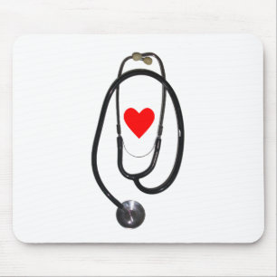 Alfombrilla De Ratón Estetioscopio y corazón