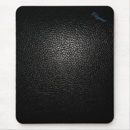 Alfombrilla De Ratón Estilo básico elegante de cuero negro para tablet