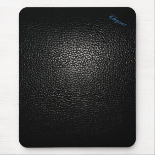 Alfombrilla De Ratón Estilo básico elegante de cuero negro para tablet