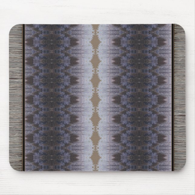 Alfombrilla De Ratón Estilo de moqueta azul y gris marrón (Frente)