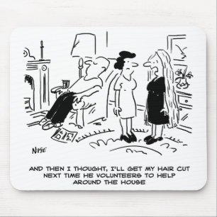 Alfombrilla De Ratón Estilo de pelo largo por falta de corte de pelo o
