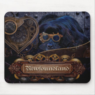 Alfombrilla De Ratón ¡Estilo de Steampunk del perro de Terranova!