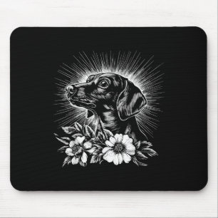 Alfombrilla De Ratón Estilo de tatuaje retro Dachshund Perro Lover _1