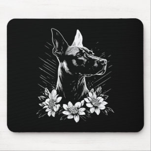 Alfombrilla De Ratón Estilo de tatuaje retro Doberman Pinscher Perro Lo