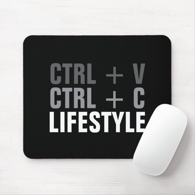 Alfombrilla De Ratón Estilo de vida CTRL + C, CTRL + V (Con ratón)