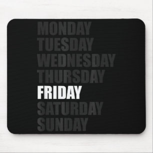 Alfombrilla De Ratón Estilo Diario_ Es Viernes Día De La Semana Diseño