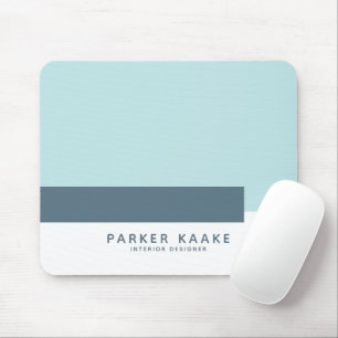 Alfombrilla De Ratón Estilo geométrico moderno simple azul pastel