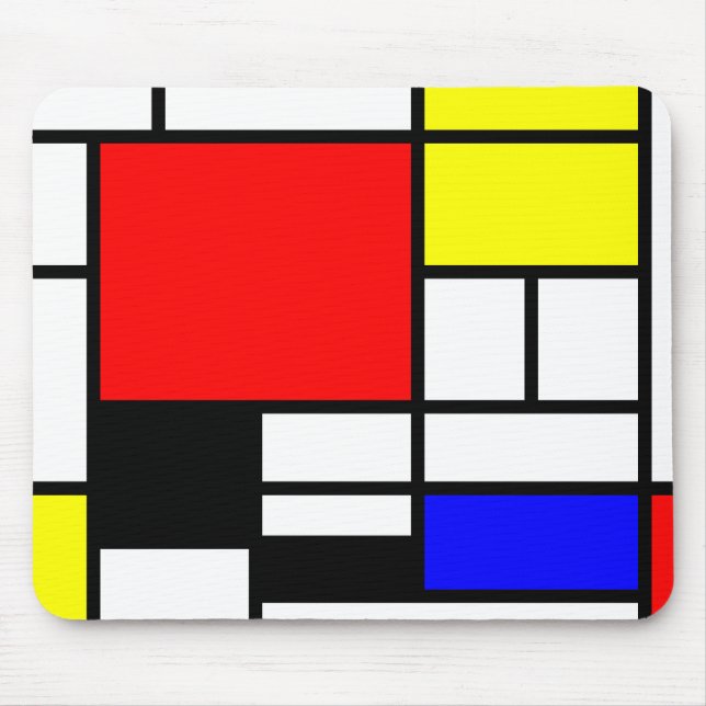 Alfombrilla De Ratón Estilo Neo-plasticism de Mondrian (Frente)