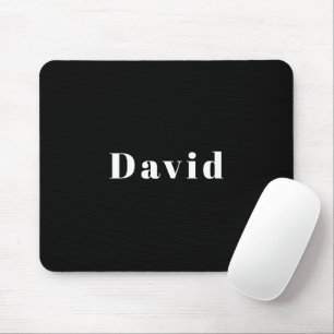 Alfombrilla De Ratón Estilo Nombre personalizado u otro texto   Blanco