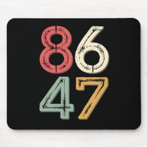 Alfombrilla De Ratón Estilo Retro Años 80 Antitrump 86 47 Vintage