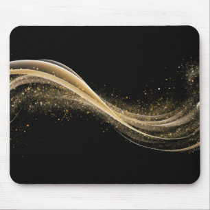 Alfombrilla De Ratón Estilo Tech Oro Negro Premium