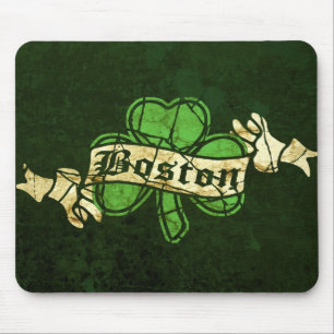 Alfombrilla De Ratón Estilo Vintage Boston Shamrock