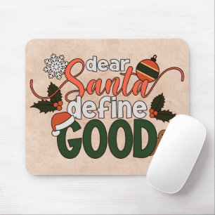 Alfombrilla De Ratón Estimado Santa Define Buenos Navidades Mousepad