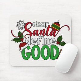 Alfombrilla De Ratón Estimado Santa Define Buenos Navidades | Mousepad