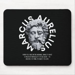 Alfombrilla De Ratón Estoicismo femenino Marcus Aurelius Cita V cuello 