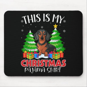 Alfombrilla De Ratón Estos Son Mis Navidades Pajama Dachshund Perro Xma