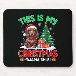 Alfombrilla De Ratón Estos Son Mis Navidades Pajama Dachshund Perros Am