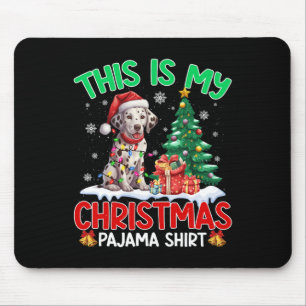 Alfombrilla De Ratón Estos son mis Navidades Pajama Dalmatian Perros Am