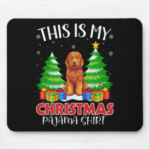 Alfombrilla De Ratón Estos son mis Navidades Pajama Goldendoodle Perro 