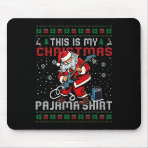 Alfombrilla De Ratón Estos son mis Navidades Pajama Guitar Navidades fe