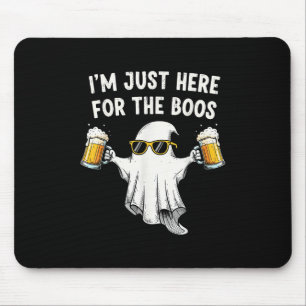 Alfombrilla De Ratón Estoy aquí por la graciosa cerveza fantasma Boos