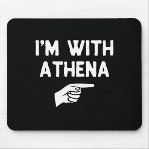 Alfombrilla De Ratón Estoy con Athena divertido disfraz de Halloween a