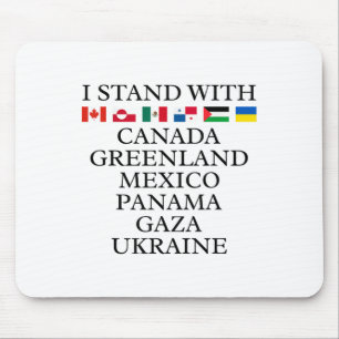 Alfombrilla De Ratón Estoy con Canadá Groenlandia México Panamá Gaza U