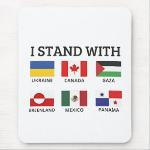 Alfombrilla De Ratón Estoy con Canadá México Gaza Ucrania