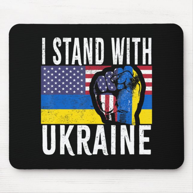Alfombrilla De Ratón Estoy De Acuerdo Con La Bandera De Ucrania De Esta (Frente)