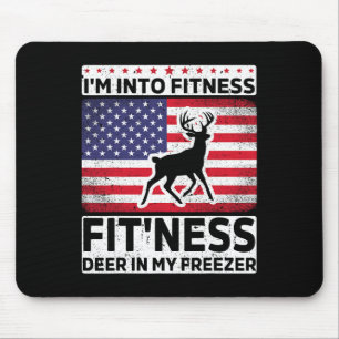 Alfombrilla De Ratón Estoy en el gimnasio Deer Freezer Funny Dad Hunter