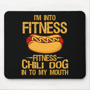 Alfombrilla De Ratón Estoy En Fitness Gym Workouts Vintage Chili Dog In