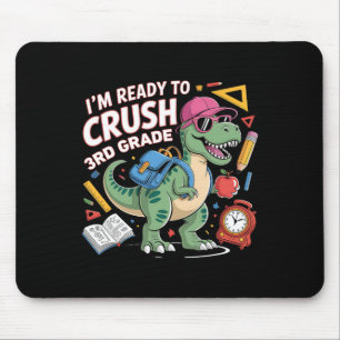 Alfombrilla De Ratón Estoy listo para aplastar el tercer grado Dinosaur