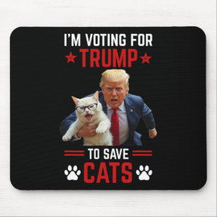Alfombrilla De Ratón Estoy votando por Trump para salvar a los gatos Tr