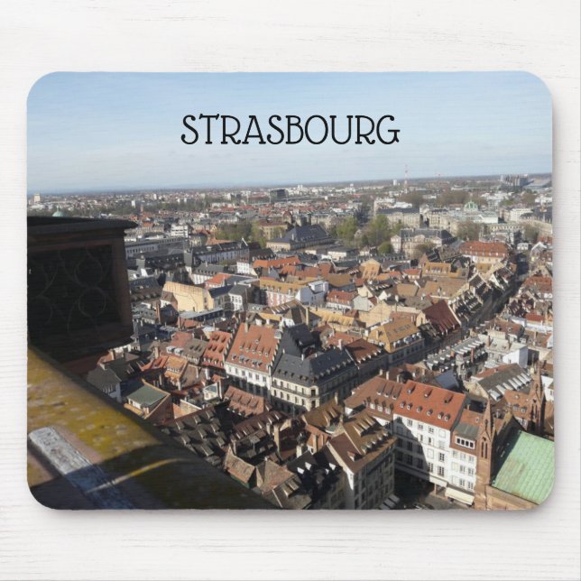 Alfombrilla De Ratón Estrasburgo Vista desde Francia desde la catedral (Frente)