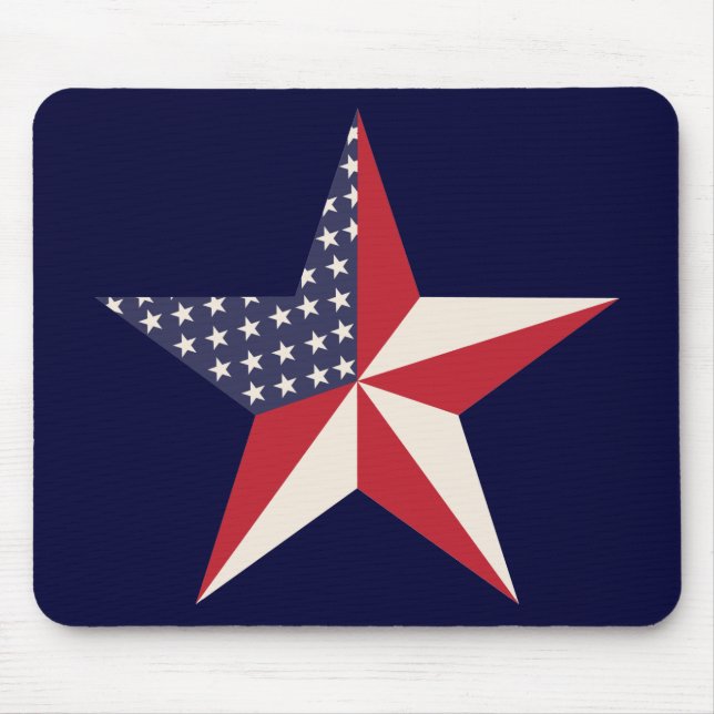 Alfombrilla De Ratón Estrella americana Mousepad (Frente)