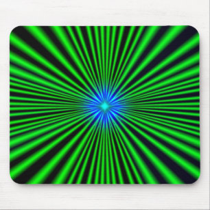 Alfombrilla De Ratón Estrella azul en luz verde