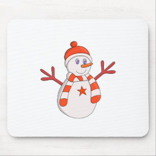 Alfombrilla De Ratón Estrella Cute Snowman