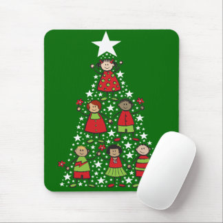 Alfombrilla De Ratón Estrella de árbol de Navidad personalizado respira