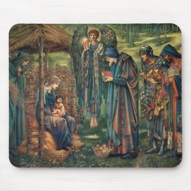 Alfombrilla De Ratón Estrella de Belén (por Edward Burne-Jones) (Frente)