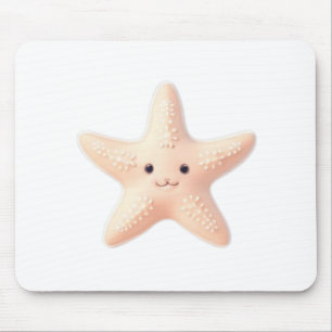 Alfombrilla De Ratón Estrella de mar rosa linda